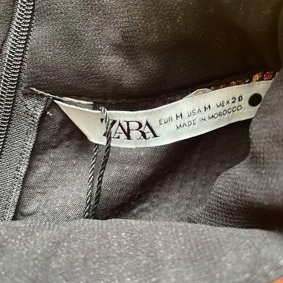 Zara Red and Black Sequin Top M NWT - Picture 7 of 8